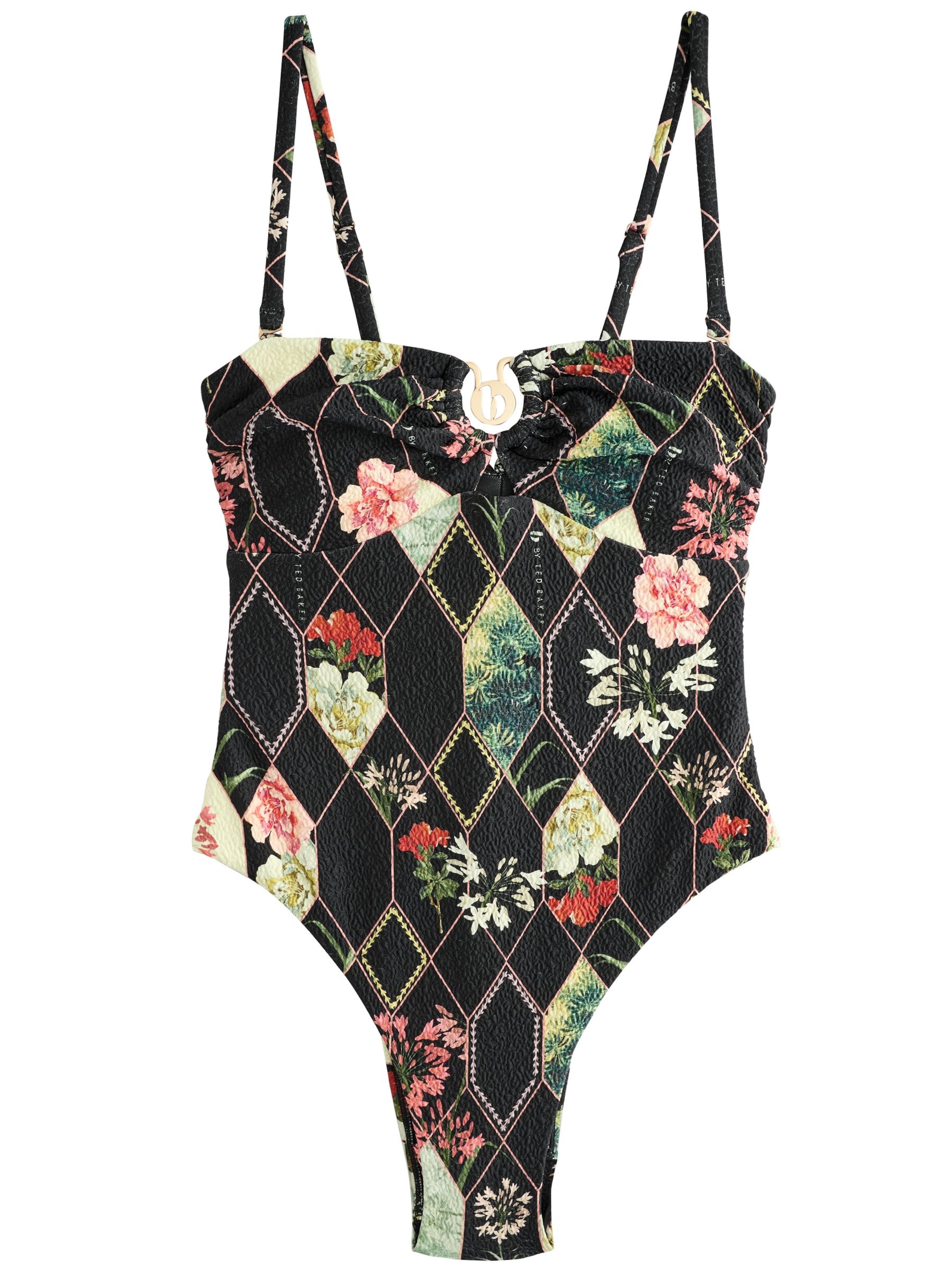 B by Ted Baker Сутиен бандо Бански костюм в черно: отпред