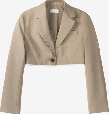 Bershka Blazer in Brown: front