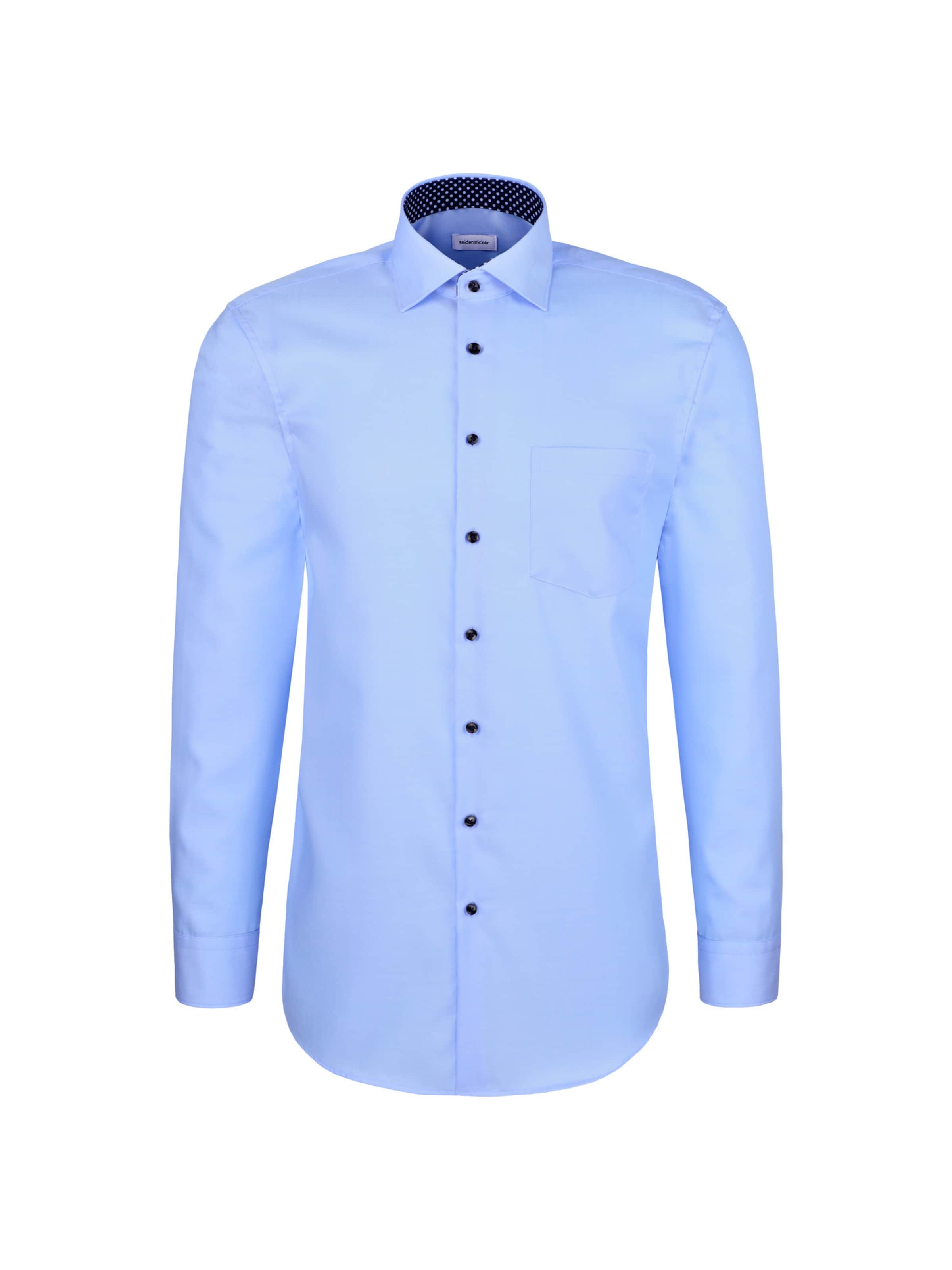 SEIDENSTICKER Comfort fit Overhemd in Blauw: voorkant
