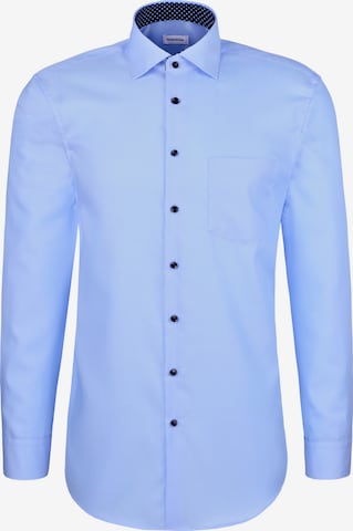 SEIDENSTICKER Comfort fit Zakelijk overhemd in Blauw: voorkant