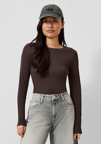 QS Shirt in Bruin: voorkant