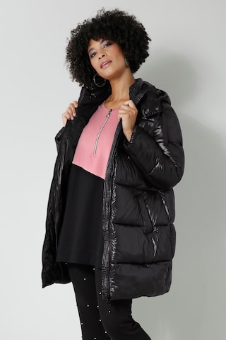 Angel of Style Winter Jacket in Black: front