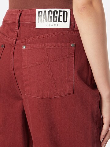 The Ragged Priest Wide leg Jeans in Red