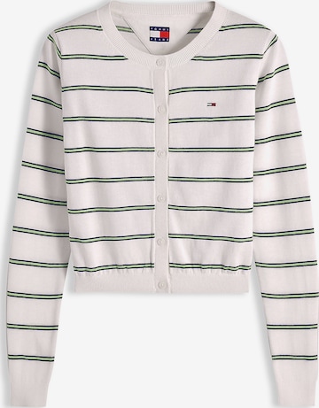 Tommy Jeans Pletena jopa 'ESSENTIAL' | bela barva: sprednja stran