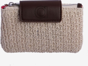 Amichi - Cartera 'Cartera para mujer Sunny de fibras naturales y cierre de solapa y cremallera' en blanco: frente