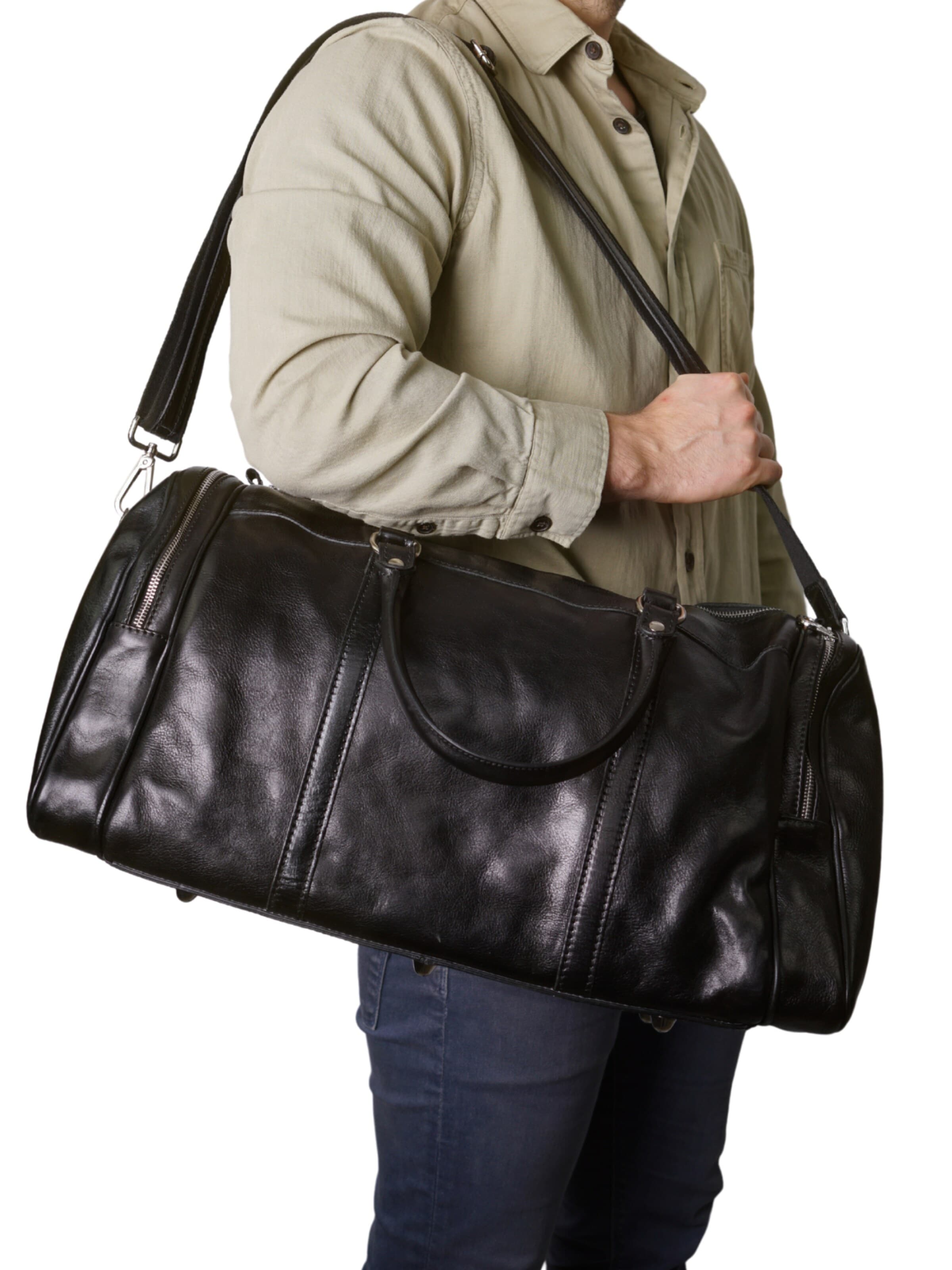 Borsa weekend 'JULIAN' di lePelou in nero