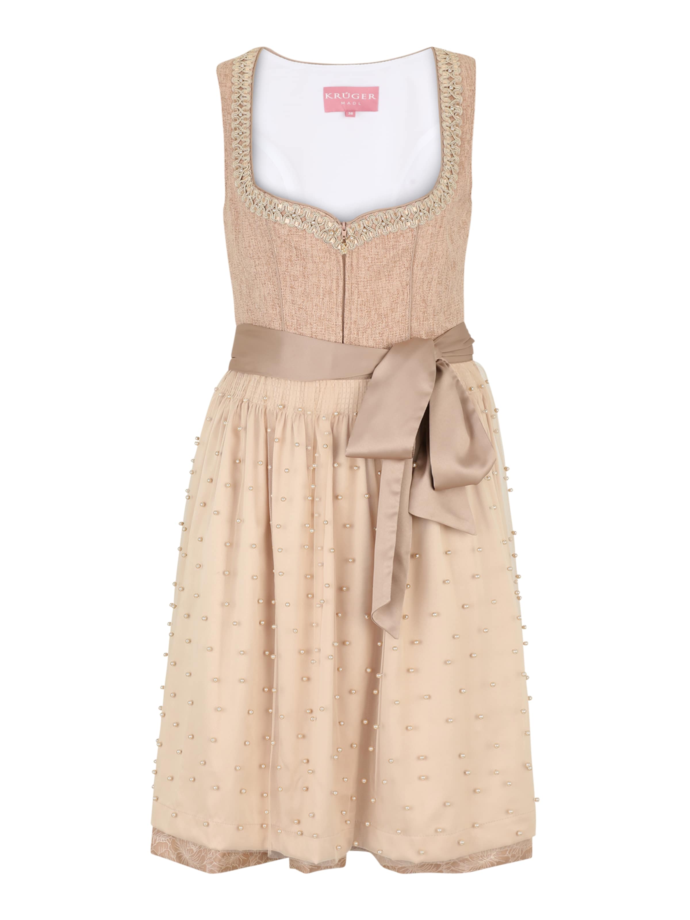 Krüger Madl Dirndl in Beige: front