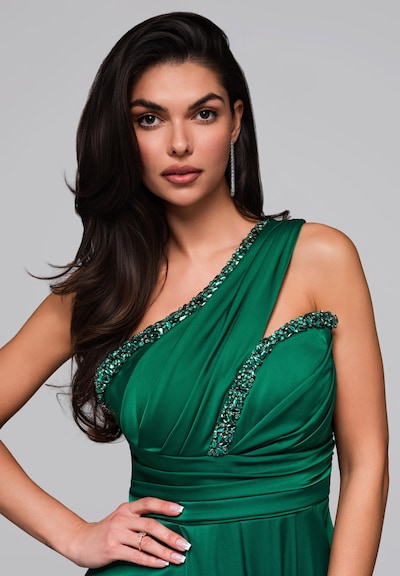 Ombre Robe de soirée en vert foncé, Vue avec produit