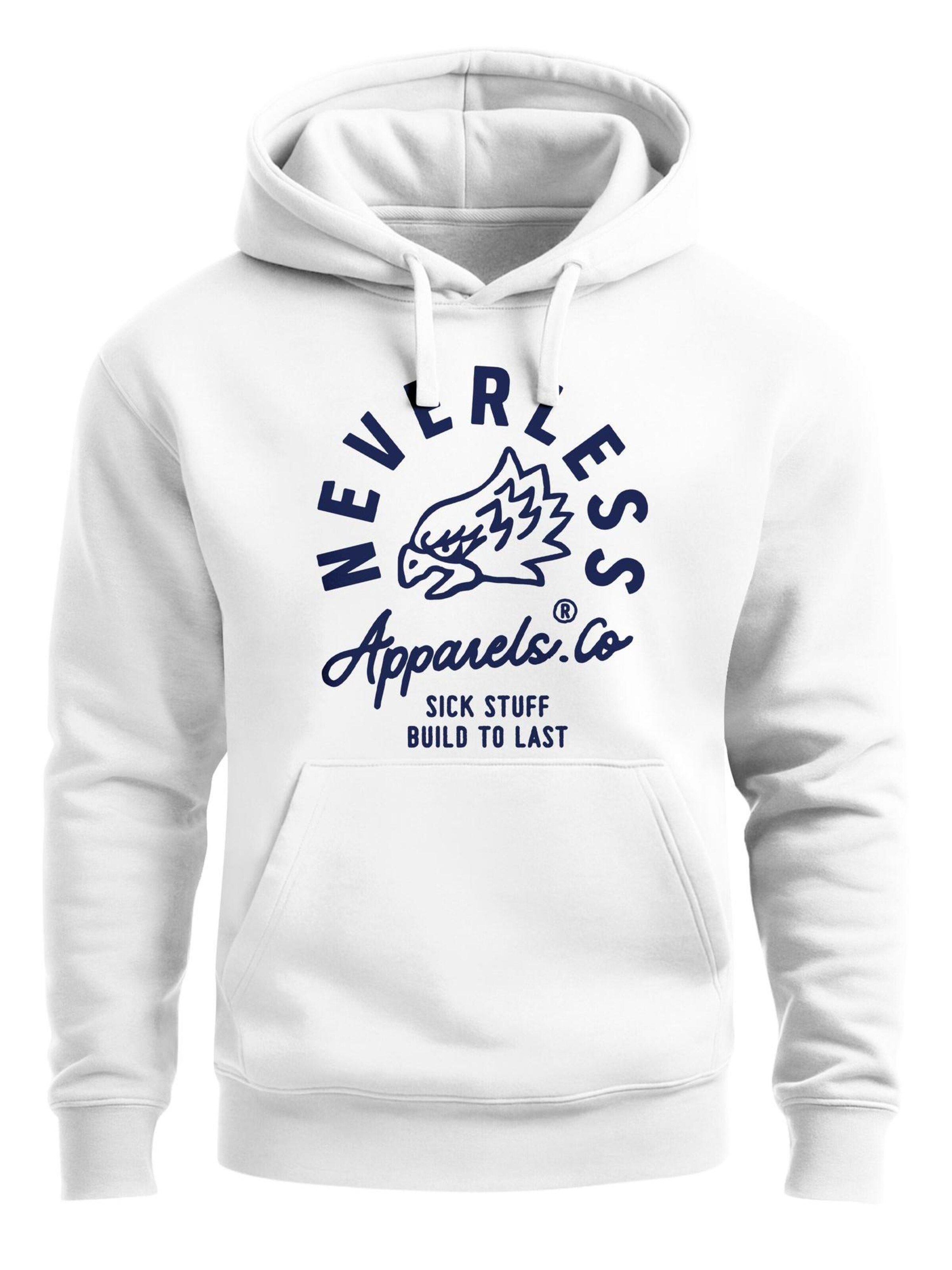 Neverless Sweatshirt 'Adler'‌ in Weiß: Vorderseite