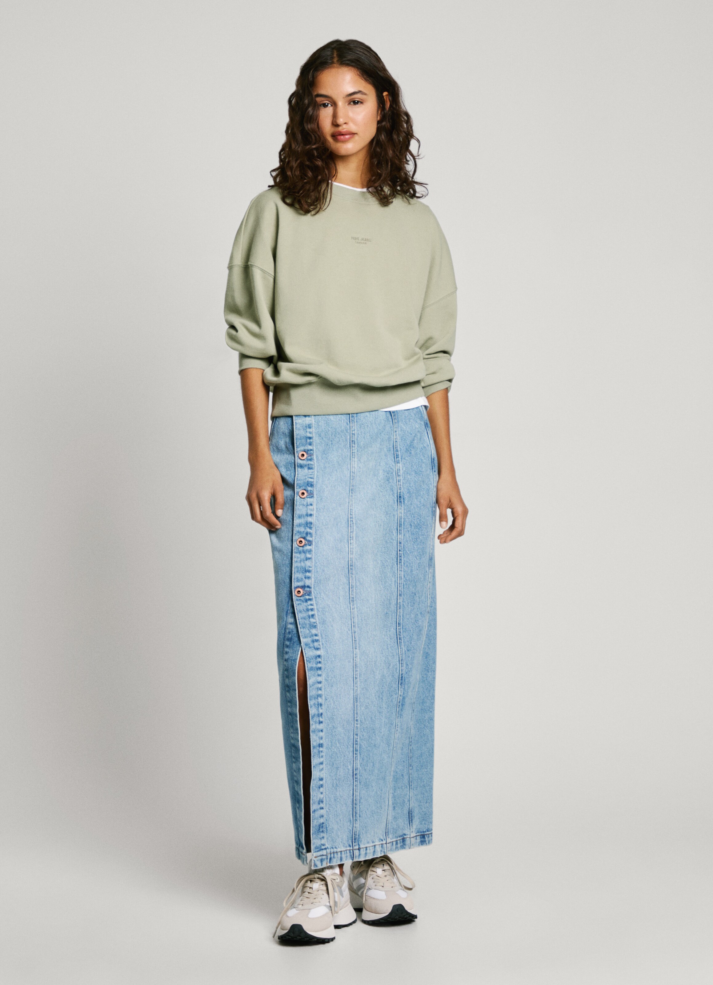 Pepe Jeans Sweatshirt Evelyn in Olive ABOUT YOU