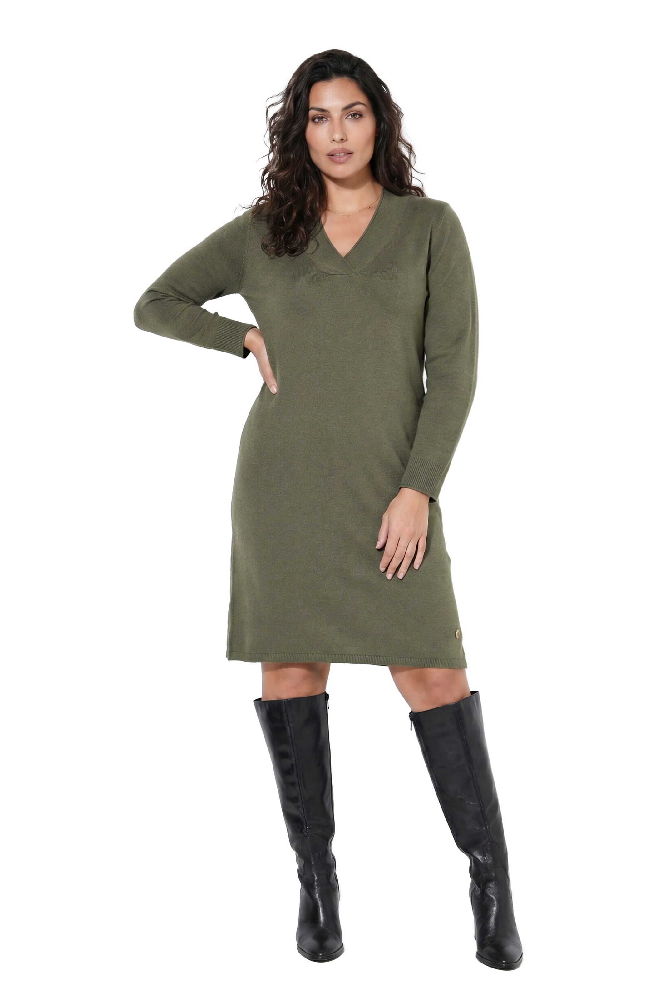 Ulla Popken Kleid in Grün: Vorderseite