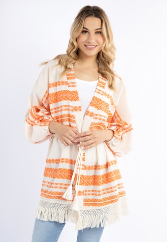 Kimono di IZIA in arancione: frontale