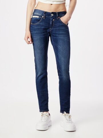 Herrlicher Slimfit Jeans in Blauw: voorkant