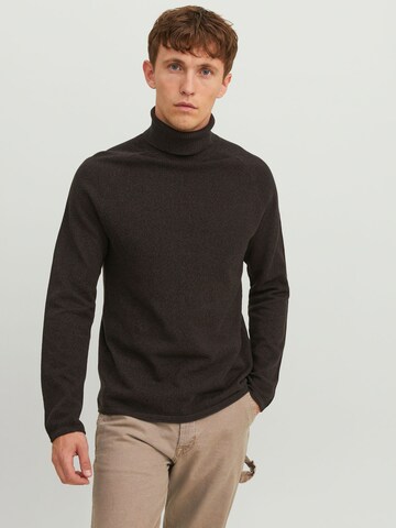 JACK & JONES Sweater 'Hill' in Brown: front