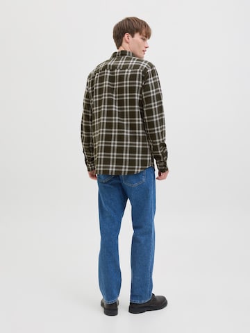 JJ Rebel Comfort fit Overhemd 'JREBJETT' in Groen