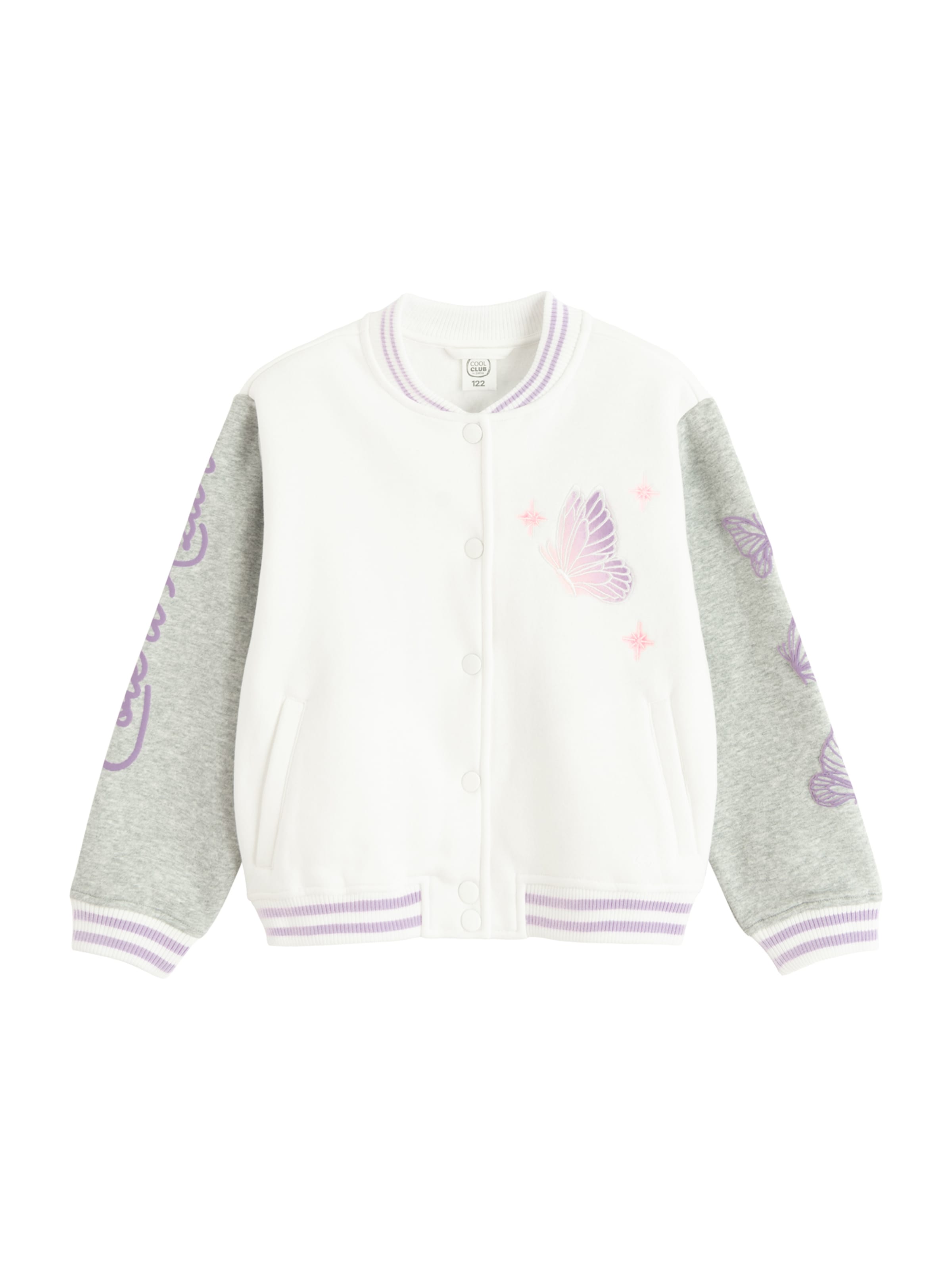 Veste de survêtement Cool Club en blanc : devant