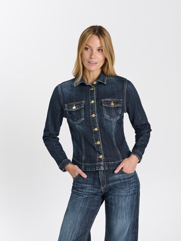 Veste mi-saison Le Temps Des Cerises en bleu : devant