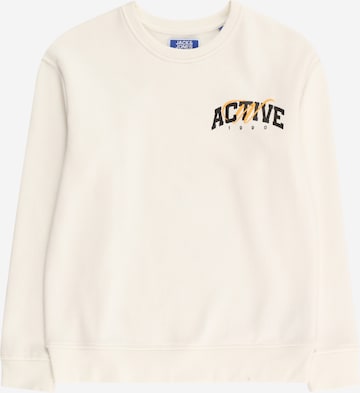 Sweat 'BRINK' Jack & Jones Junior en blanc : devant