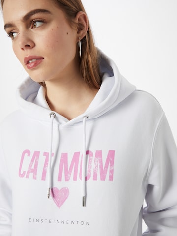 balts EINSTEIN & NEWTON Sportisks džemperis 'Cat Mom'
