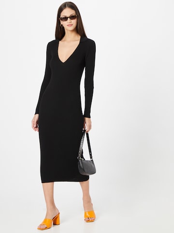 NU-IN Knitted dress 'Collar' in Black