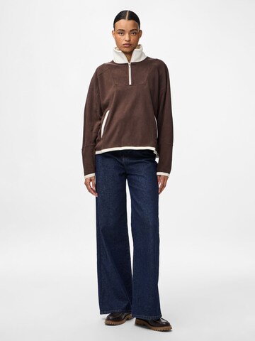 PIECES Fleece jas 'PCDebz ' in Bruin