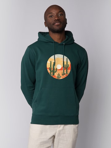 Watapparel Sweatshirt 'Sonnenuntergang in der Wüste' in Groen: voorkant
