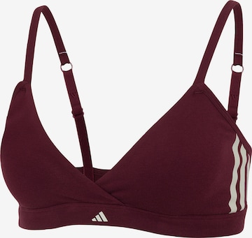 ADIDAS SPORTSWEAR BH ' Sport Active Essentials Cotton 3 Stripes ' in Rood: voorkant