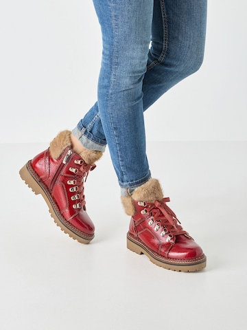 Tamaris Schnürstiefelette in Rot