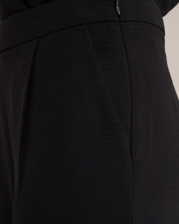 WE Fashion - Pierna ancha Pantalón plisado en negro