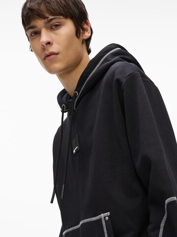 Bluză de molton de la KARL LAGERFELD JEANS pe negru