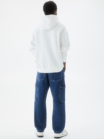 Pull&Bear Loosefit Cargojeans in Blauw