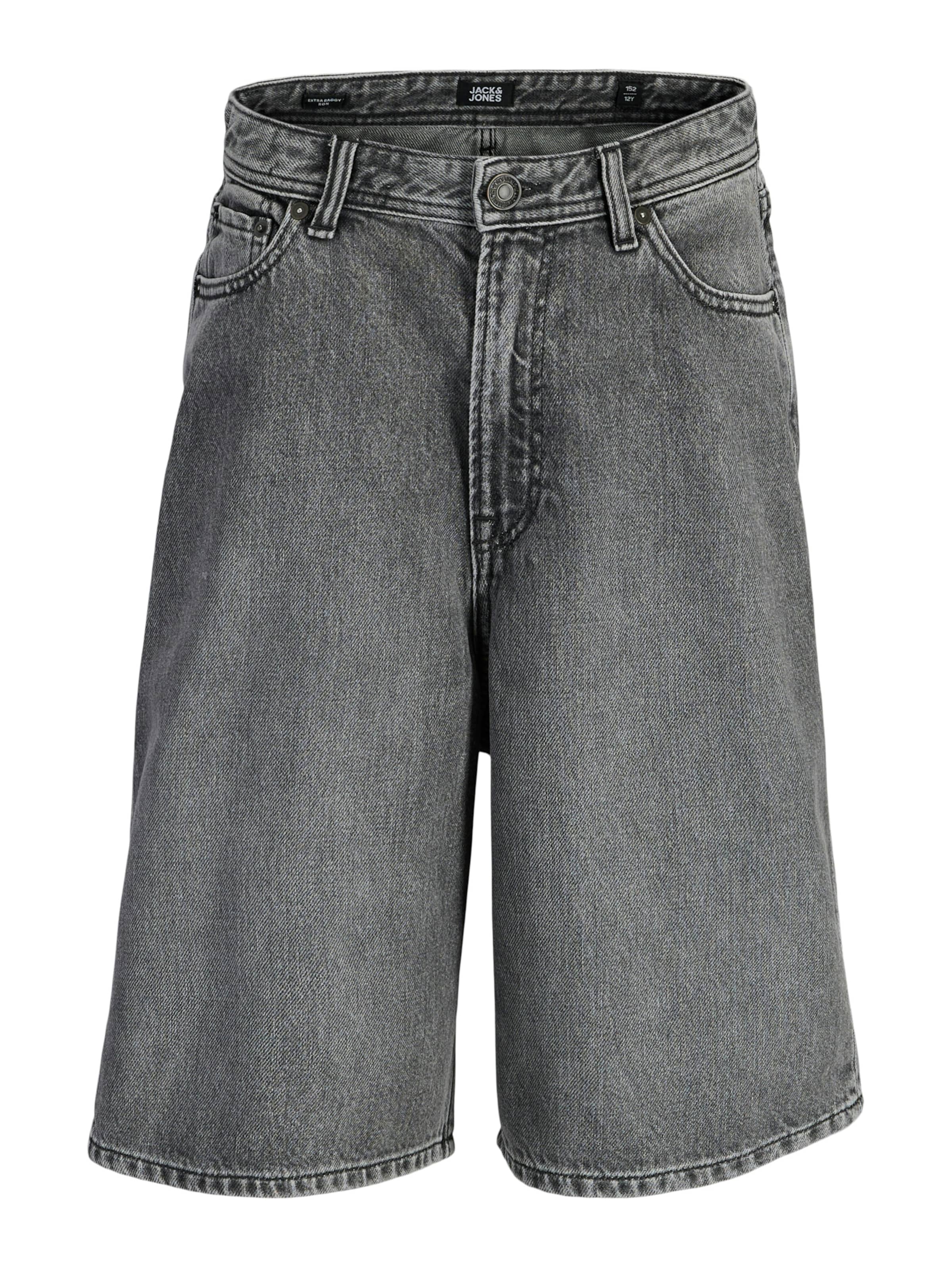 Jack & Jones Junior Широкий Джинсы 'JJIRON JJORIGINAL' в Черный: спереди