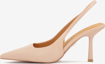 Kazar Лодочки с открытой пяткой в Ярко-розовый: спереди