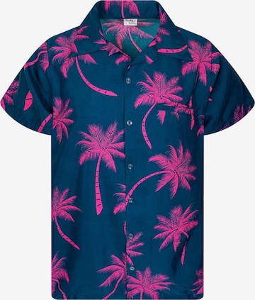 King Kameha Shirt 'Palmshadow' in Grün: Vorderseite