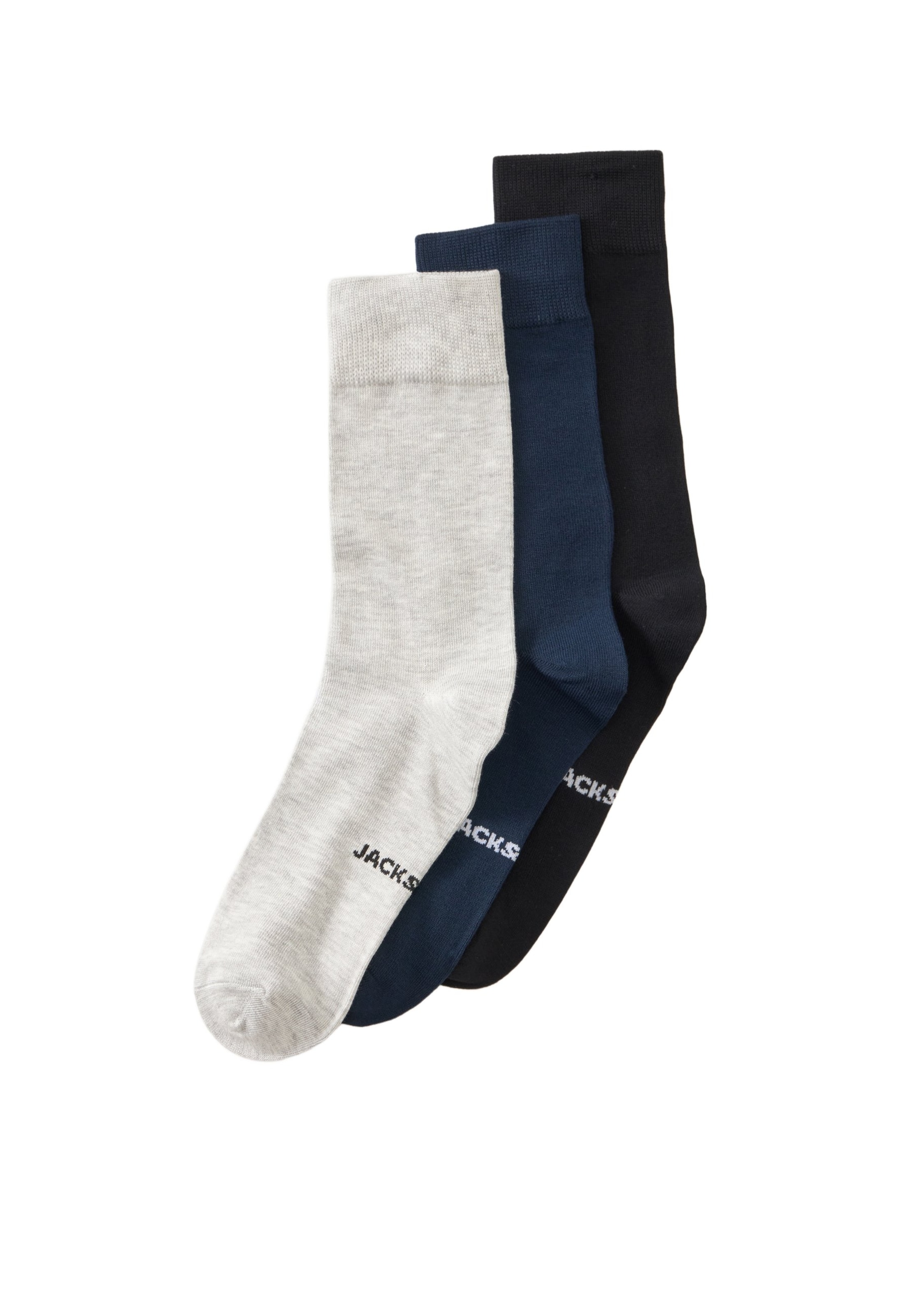JACK & JONES Chaussettes 'JACLOUIS' en 41-46 en bleu marine / noir / blanc chiné, Vue avec produit
