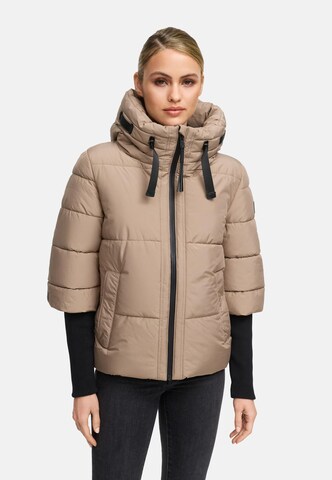 Veste d’hiver 'Lotusherz XIV' NAVAHOO en marron : devant