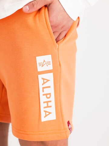 ALPHA INDUSTRIES Regular Broek in Oranje