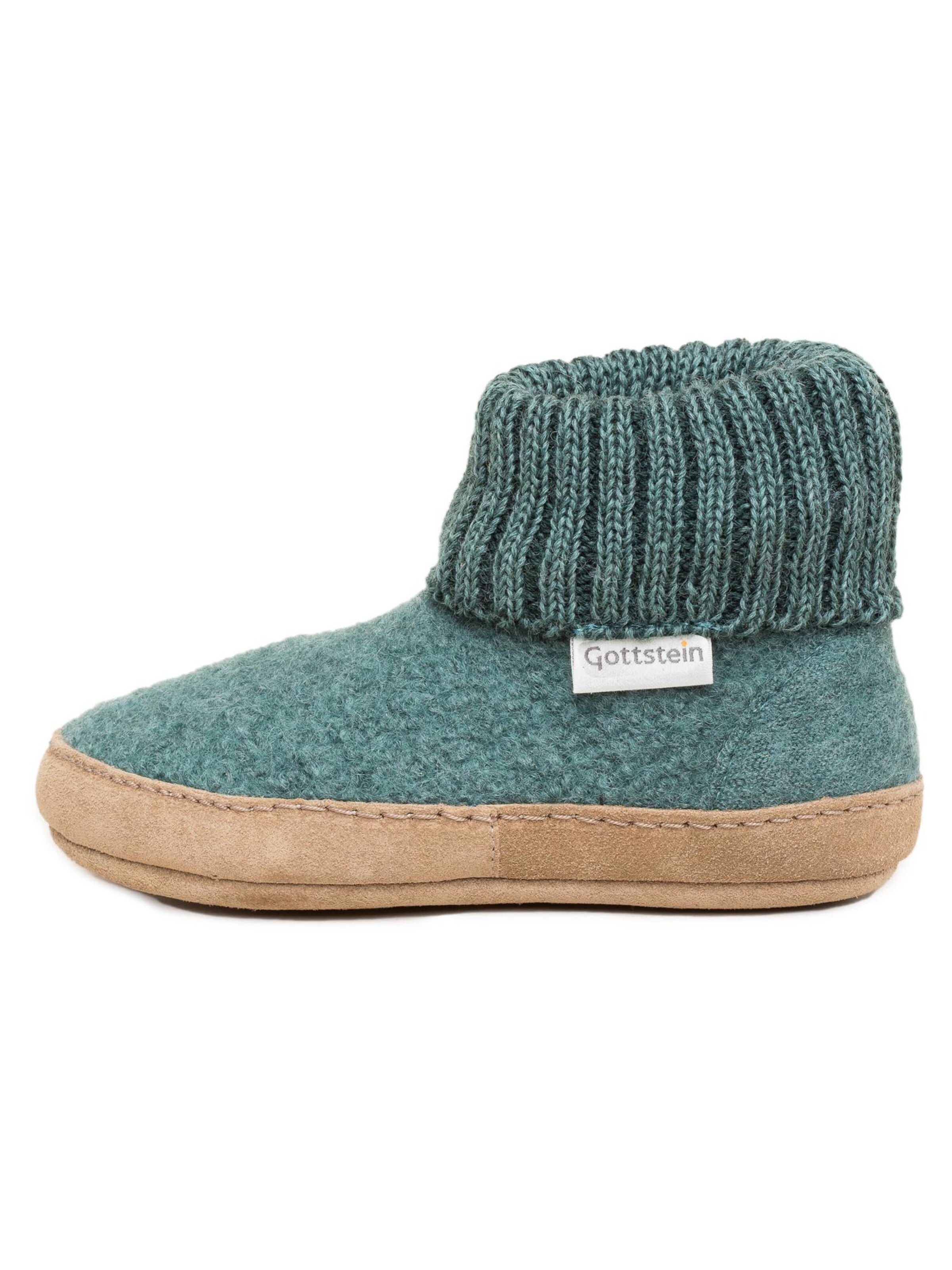 Gottstein Hausschuh 'Alpine Boot LE'‌‌ in Grün: Vorderseite