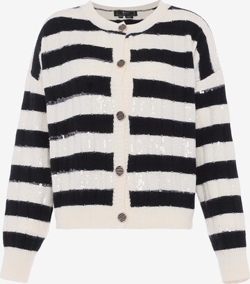 faina Knit Cardigan in White: front