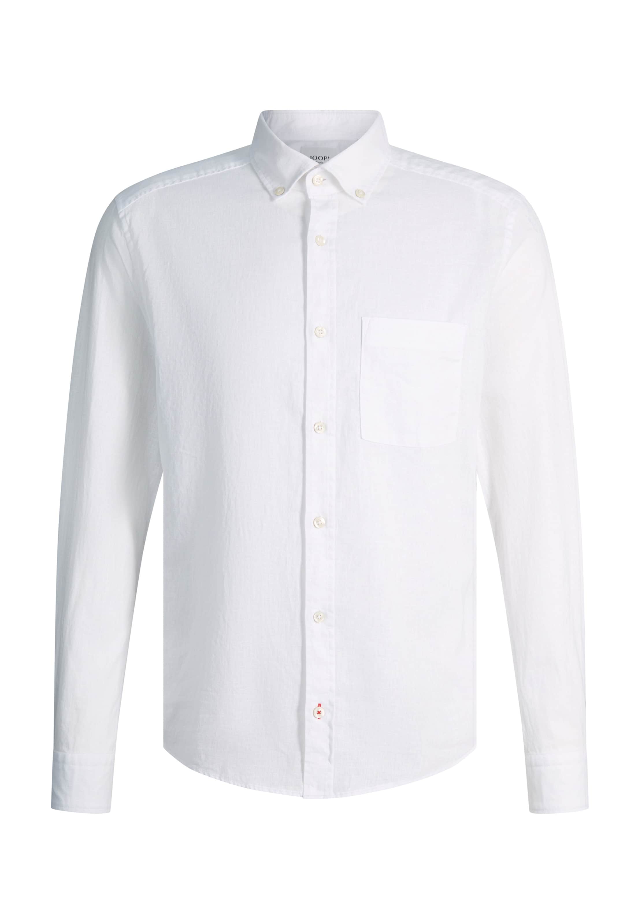 JOOP! Jeans Regular fit Button Up Shirt 'Hali' in White