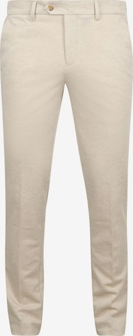 Suitable Slimfit Pantalon in Beige: voorkant