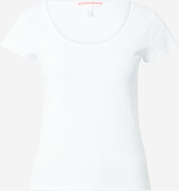 T-shirt QS en blanc : devant