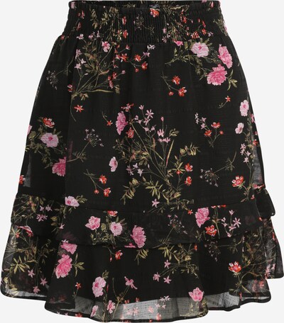Vero Moda Petite Φούστα 'ROSA' σε λαδί / ανοικτό ροζ / κόκκινο φωτιάς / μαύρο, Άποψη προϊόντος