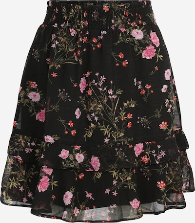 Vero Moda Petite Rok 'ROSA' in de kleur Olijfgroen / Lichtroze / Vuurrood / Zwart, Productweergave