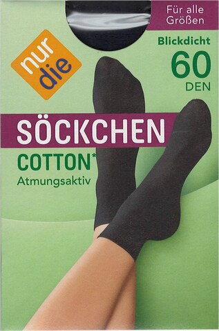 Nur Die Socks ' Cotton 60 DEN ' in Grey