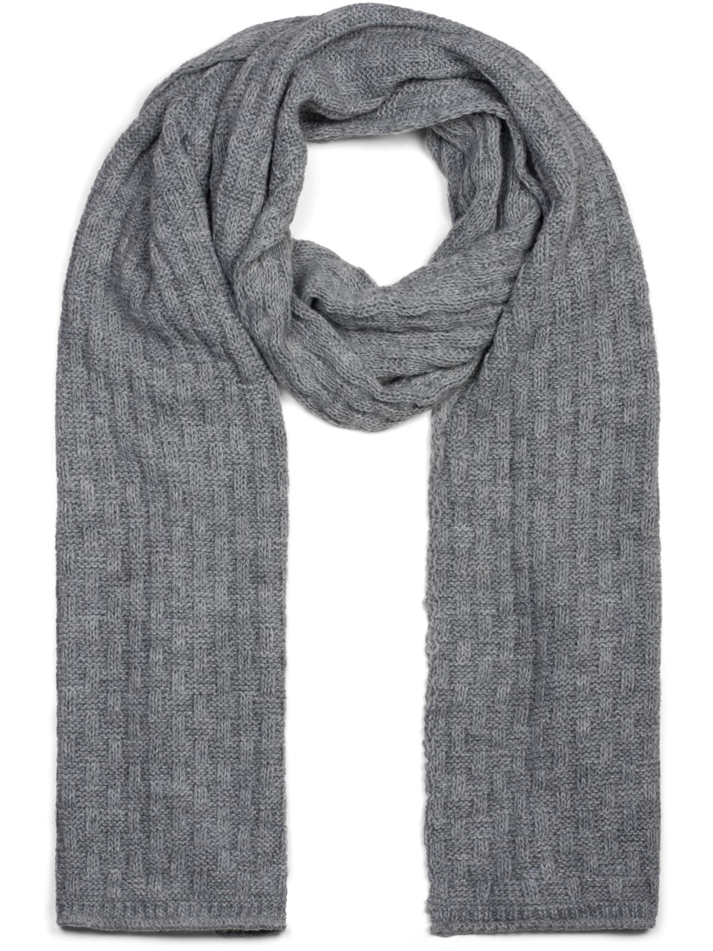 styleBREAKER Schal 'Strick Schal mit Flecht Muster'‌‌ in One Size in graumeliert, Produktansicht