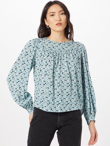 QS Blouse in Blauw: voorkant