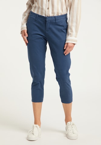 DreiMaster Vintage Slimfit Broek in Blauw: voorkant