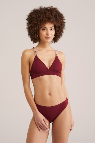 WE Fashion Долнище на бански тип бикини в червено: отпред