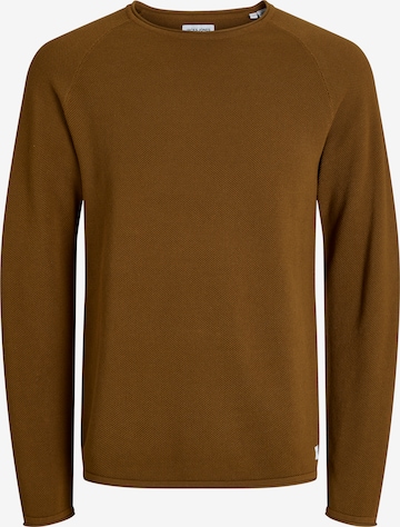 JACK & JONES Свитер 'JJEHILL' в Коричневый: спереди